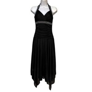 Trixxi Y2K Whimsigoth Babydoll Midi Dress Women Size S Witchy Glam Dark Romantic